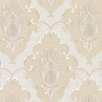 Classic wallpaper beige with light gray, size 10m×1.06m, Model 83006