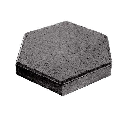 Hexagonal Interlock Paver Tile 20 cm Size, 8 cm Thickness, Black | AL ARMAK COMPANY