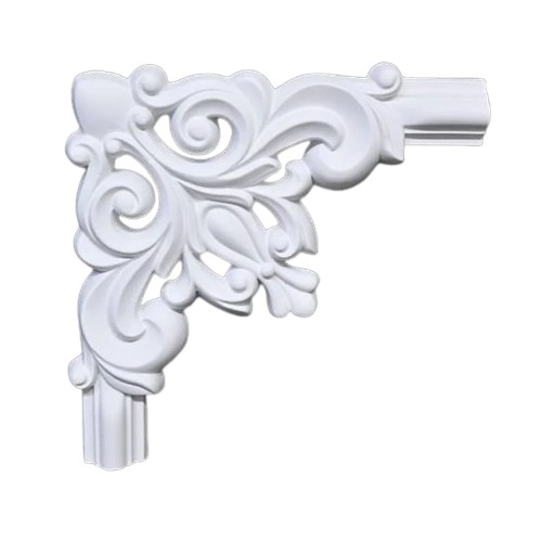 Local Gypsum Alternative Embossed Corner 24x24 cm, Weight 100 g | Luxury line