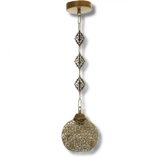 Elegant Ceiling Pendant Light Size 20x16 cm Bronze Metal | Matkel Store