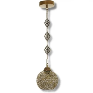Elegant Ceiling Pendant Light Size 20x16 cm Bronze Metal | Matkel Store