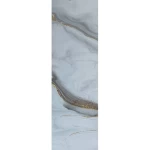 Glossy marble alternative for entrances, size 122 x 290 cm, color white with golden veins, model Set-2-T