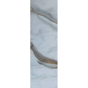 Glossy Marble Alternative 122x290 cm White with Golden Veins, Model Set-2-T | 