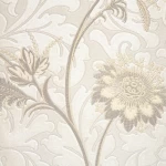  Wall decoration floral design, size 10 m x 0.73 m, pale beige color, model 4967