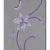 Wallpaper, Floral Design, Purple and grey Color, Size 10m×53cm