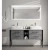 Ceramic Marble Top Decorative Washbasin With Wooden Cabinet, Size 140 cm, White Color