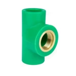 PPR Tee with Female Insert 90°  Al-Rajhi Size ½ × ½ inch Diameter 30.45 mm Color Green