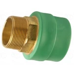 PPR Plastic Adapter Hex Male Thread Size 63 mm × 2 Inch   Weight 654 g  Color  Green | Almona
