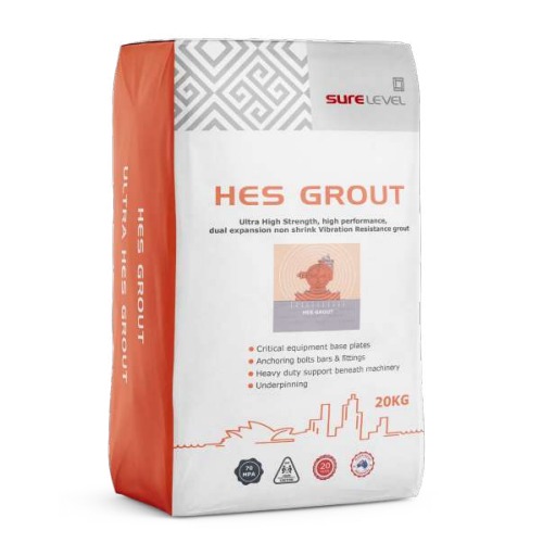 مونة اسمنتية لترميم قواعد المحركات HES Grout عبوة 20 كجم | شور ليفل