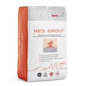 مونة اسمنتية لترميم قواعد المحركات HES Grout عبوة 20 كجم | شور ليفل