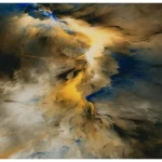 بديل الرخام للمداخل،  280× 122 سم مستطيل الشكل، ريزن ازرق مموج