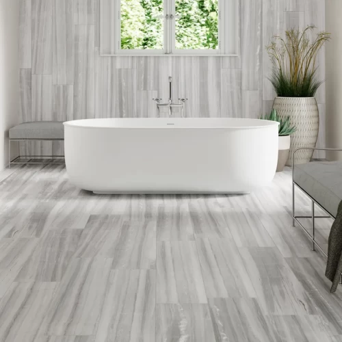Matt Porcelain Tiles Size 120 x23  cm, Grey Color, Rosewood Model