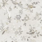 Floral wall covering pale gray color, length 10m, width 0.53m, model 28841