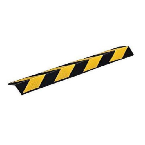 Rubber Wall Corner Guard 1000 mm Size, 100 mm Width, 10 mm Thickness, Black and Yellow | 817-2