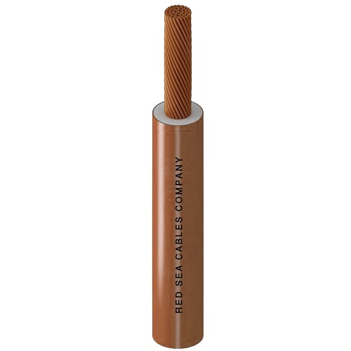Flexible Copper NYA Wire 16 mm, 1000V, PVC 90°C Insulation, Brown, 100 Yards | RESCAB