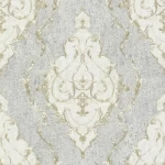 ورق جدراي كلاسيك لون رمادي فاتح، طول 10 م، عرض 1.06 م، موديل 82907 