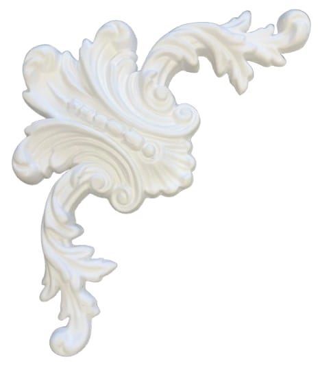 Decorative PU Foam Cornices 20x19 cm, White Color | Zakharef Company