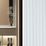 لوحات جدارية خشب داخلي، عرض 20 سم، لون أزرق فاتح