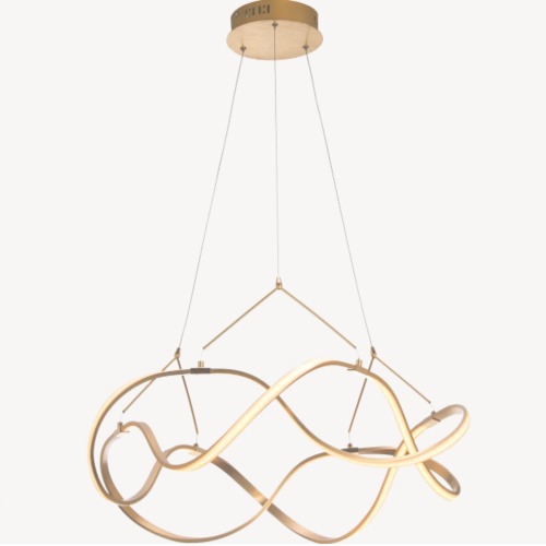 Modern Pluto LED Chandelier Size 79x78x120 cm, Gold Color | Abyat Company