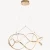 Modern Pluto LED Chandelier Luxury Design, Size 79 x 78 x 120 cm, Gold Color