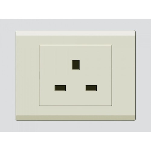 Triple Socket without Switch 13 Amp 7x7 cm Beige | Art DNA