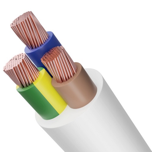كابل نحاس مرن 5 خطوط 0.75 مم2 300/500 فولت عزل PVC أسود/بني/أزرق/أصفر-أخضر | مجموعة كابلات الرياض