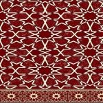 سجاد المساجد لون أحمر، طول الخيط 12 ملم، زخرفة إسلامية، تصميم الضحي
