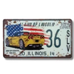 لوحة ديكور معدنية بيضاء، مقاس 30 × 15 سم