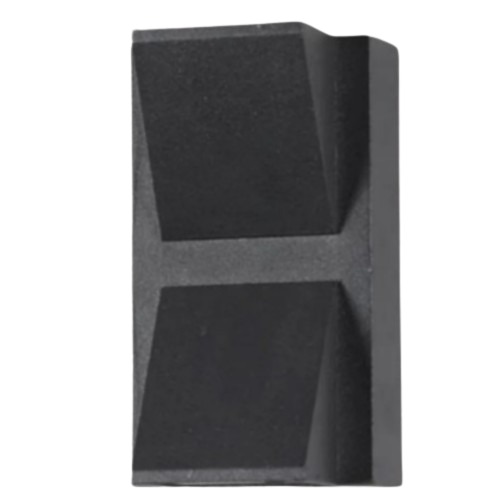 Outdoor LED Wall Fixed Lighting Unit 6 Watt, Black, Size 8x17 cm | Matkel Store