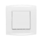 مفتاح كهرباء عريض مفرد 10 امبير  ألف الفنار مقاس 7×7 سم اللون ابيض 