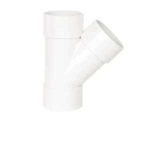 TEE PVC 45° Schedule 40 Size 110mm Height 270mm White | Chanal Company for investments