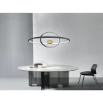 إضاءة سقف ليد، طول 1500 مم، عرض 600 مم، لون أسود رملي + ذهبي