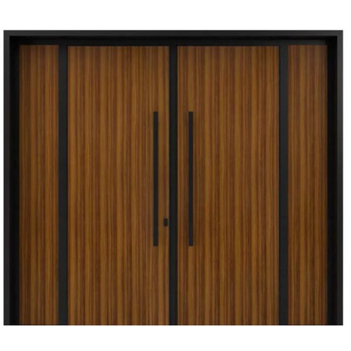 Aluminum Entrance Door Water and Moisture Resistant Black with Brown, Model 97 | 