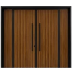 Aluminum Entrance Made for Outdoors, Water and Moisture Resistant, black with brown UAE Made, Model 97