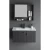 Wash basin With Wooden Cabinet And Pharmacy With Mirror Size 80 cm, Dark Grey