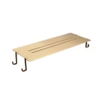 Glass Shelf,  Size 331x120x48   mm, Matte Gold