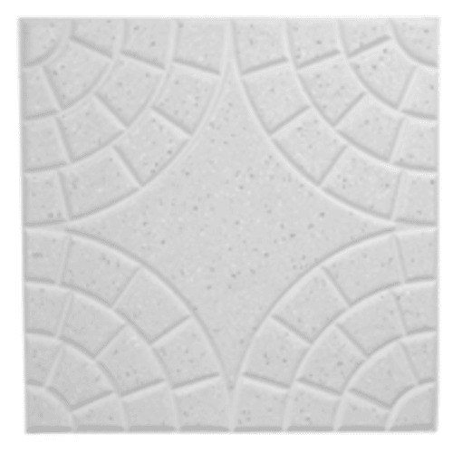 Cement Flooring Tiles 40x40x4 cm White Multi Classico Quarters Circular | Al Wasad Industrial Company
