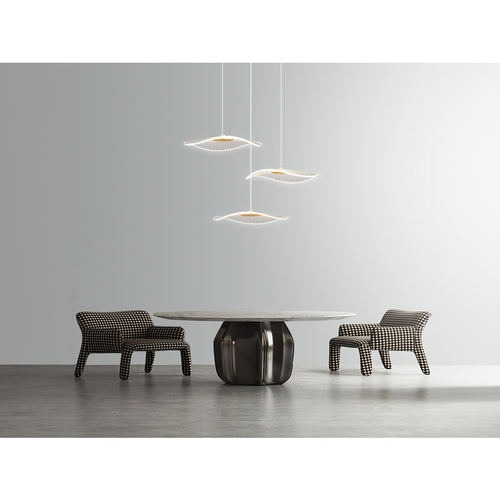 Suspended Lamp 14W LED 2000 mm × 400 mm Gold Color 3000 Kelvin | 