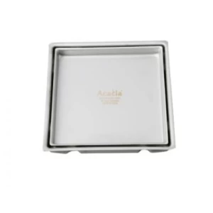 صفاية أرضية مربعة للحمام مقاس 15×15 سم لون كروم | N67.501