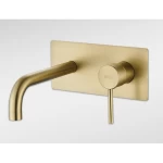 Concealed Bathroom Washbasin Mixer, Brand Pluto, Matte Gold