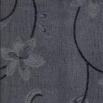 ورق حائط ورود طول 10 م، عرض 53 سم، لون اسود علي رمادي غامق