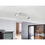 دافيدا مصباح جداري، لمبة G10، لون كروم، أبيض، حجم 390× 70 مم، إضاءة أبيض دافئ