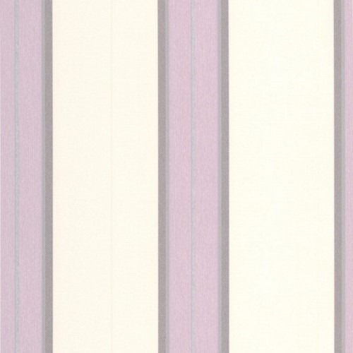 Striped Wallpaper 10m x 0.53m Beige with Pink Color, Model 32441 | Balbaid Decor Company