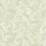 American Wallpaper Light Beige Color leaf-Patterned Design, Size 10mx0.53m, Model TB4282