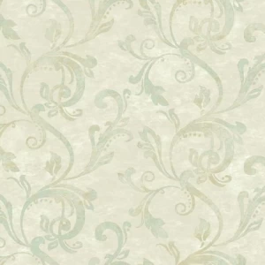 American Wallpaper Leaf-Patterned Design 10mx0.53m Light Beige | Balbaid Decor Company