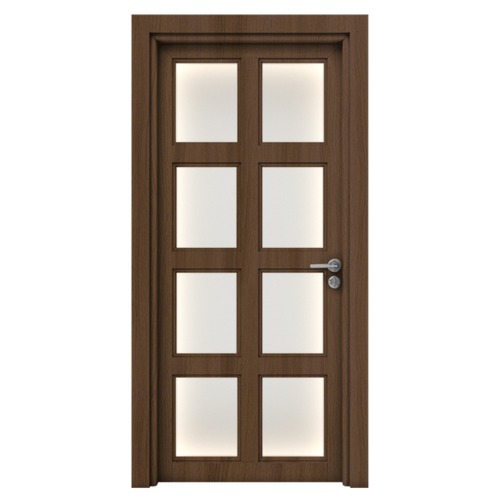 Premium Durable Door 235x115 cm, 6 cm Thickness, Dark Brown, Model GPR05 | YT-22197581