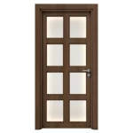 باب بريميوم متين، لون بني غامق، مقاس 235 × 115 سم، سماكة 6 سم، موديل GPR05