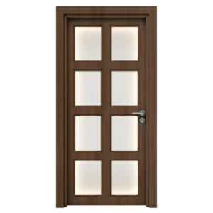 باب بريميوم متين 235 × 115 سم، سماكة 6 سم، بني غامق، موديل GPR05 | YT-22197581