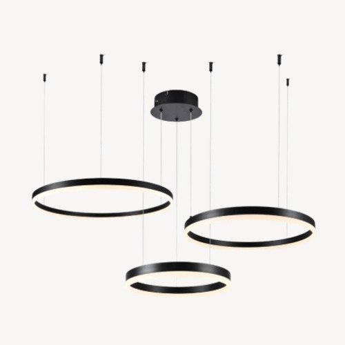 مون بيم ثريا مودرن تصميم فاخر، مقاس 84 ×15×84 سم، لون أسود | شركة ابيات