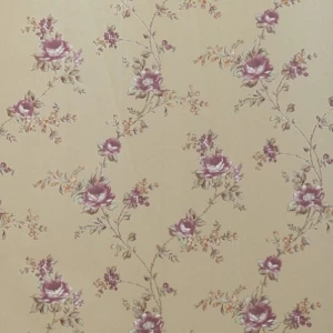 Floral Wallpaper 15.6m×106cm Brown with Purple | Luxury line